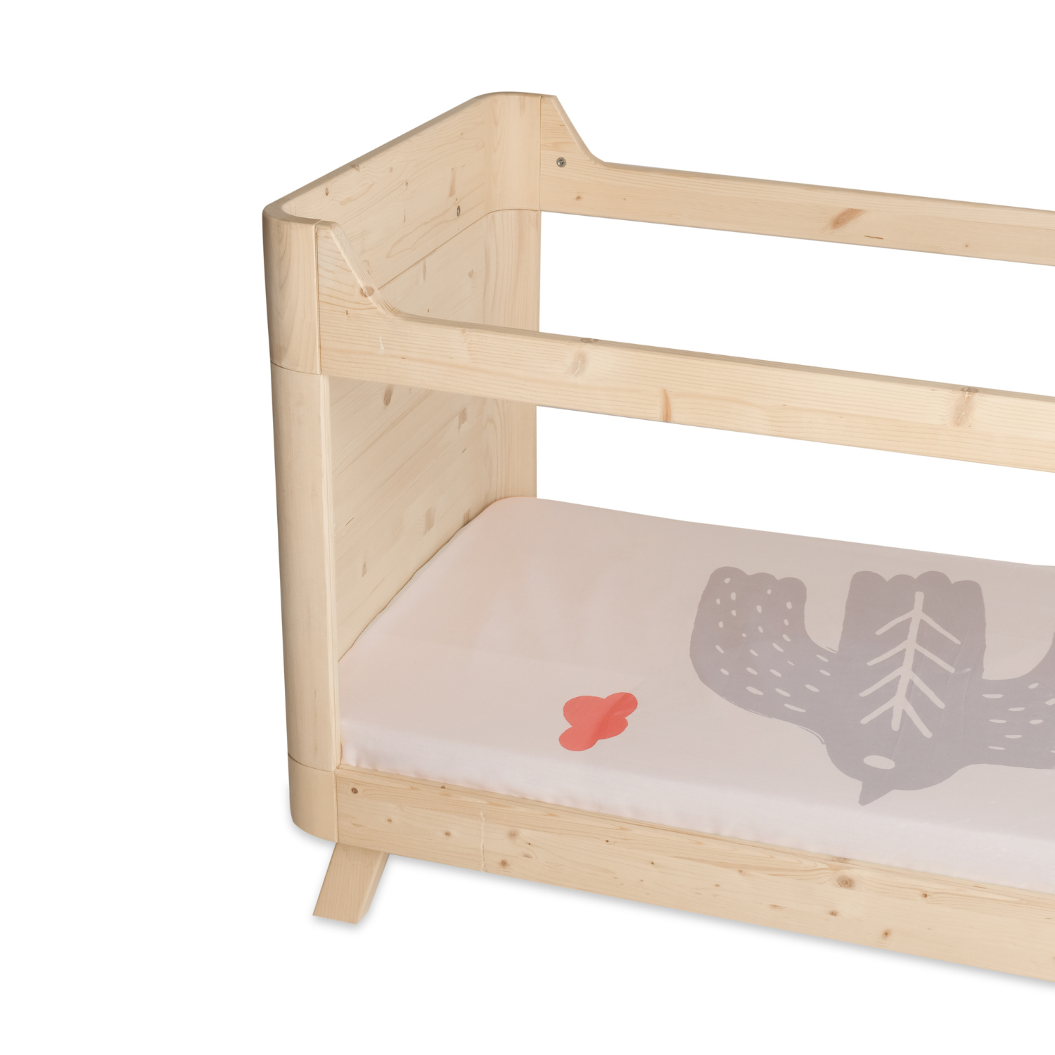 Bird of Life Bebek Çarşaf Seti, Gri, 80x140cm