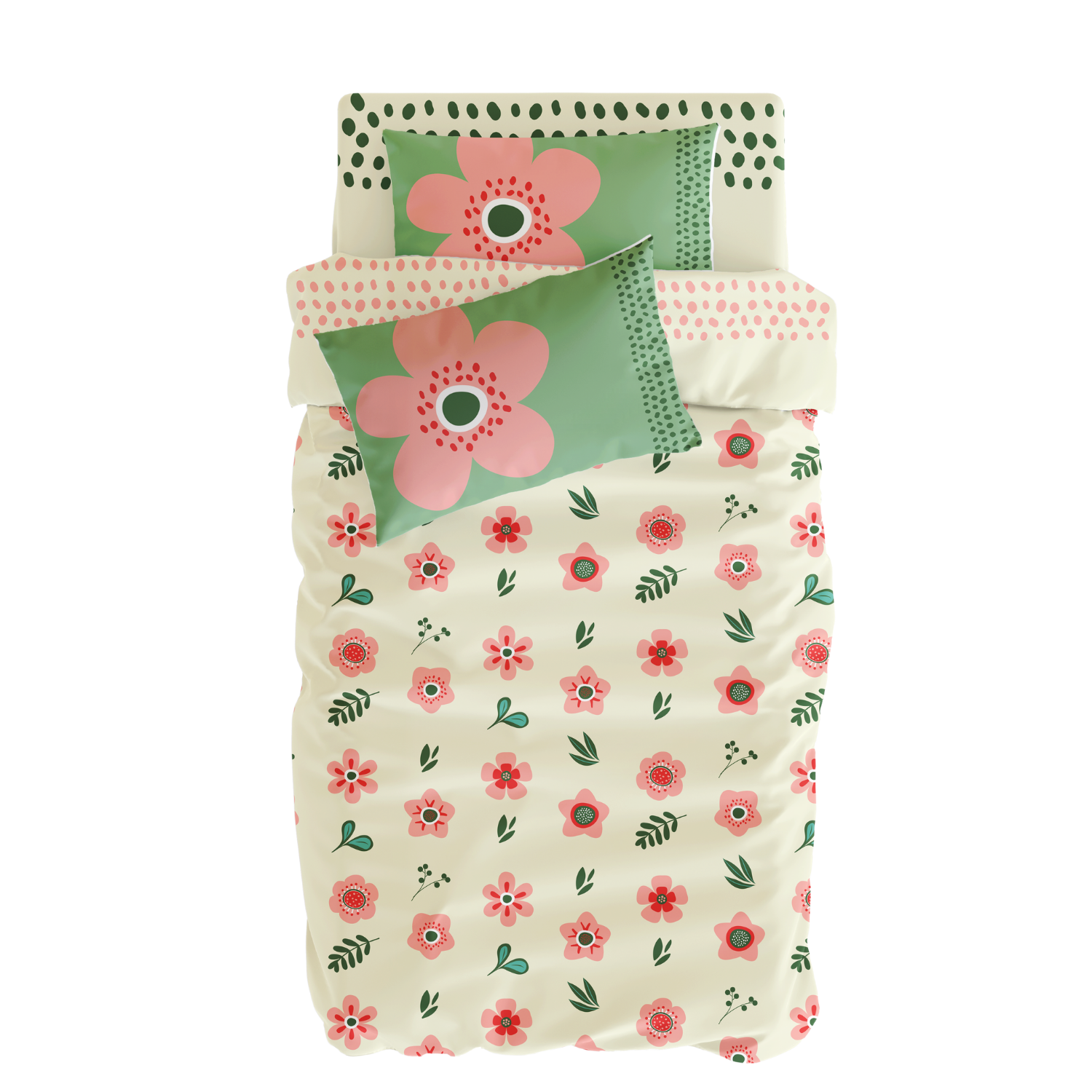 Petit Fleur Çift Taraflı Müslin Çok Renkli Çocuk Nevresim Seti 140x200cm