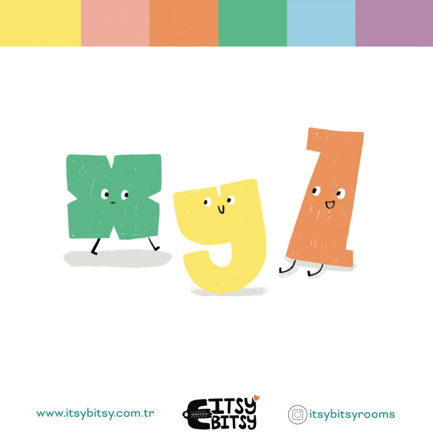 Alphabed Çocuk Halısı, Çok Renkli, 120x160cm