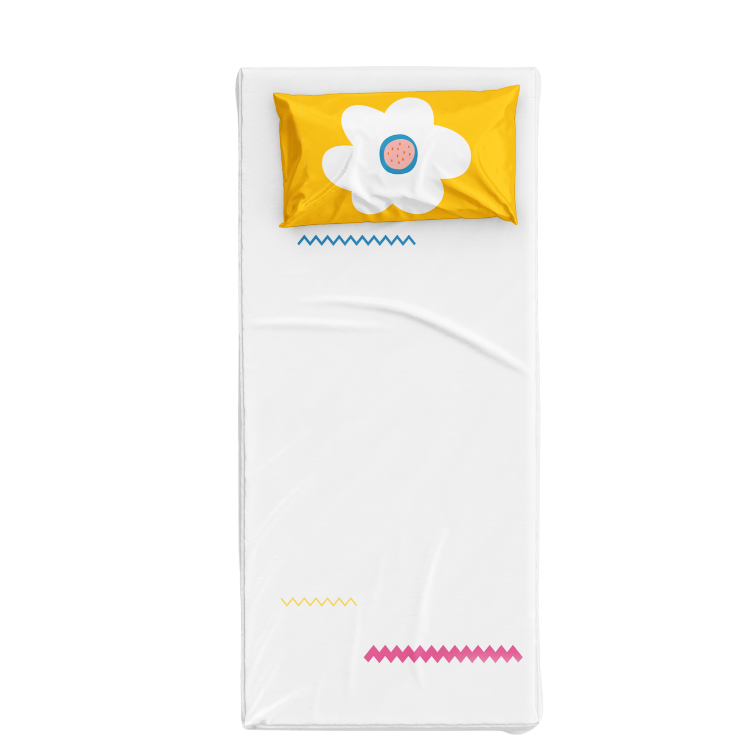 Big Flower Tek Kişilik Çarşaf Seti, Sarı, 90x190cm