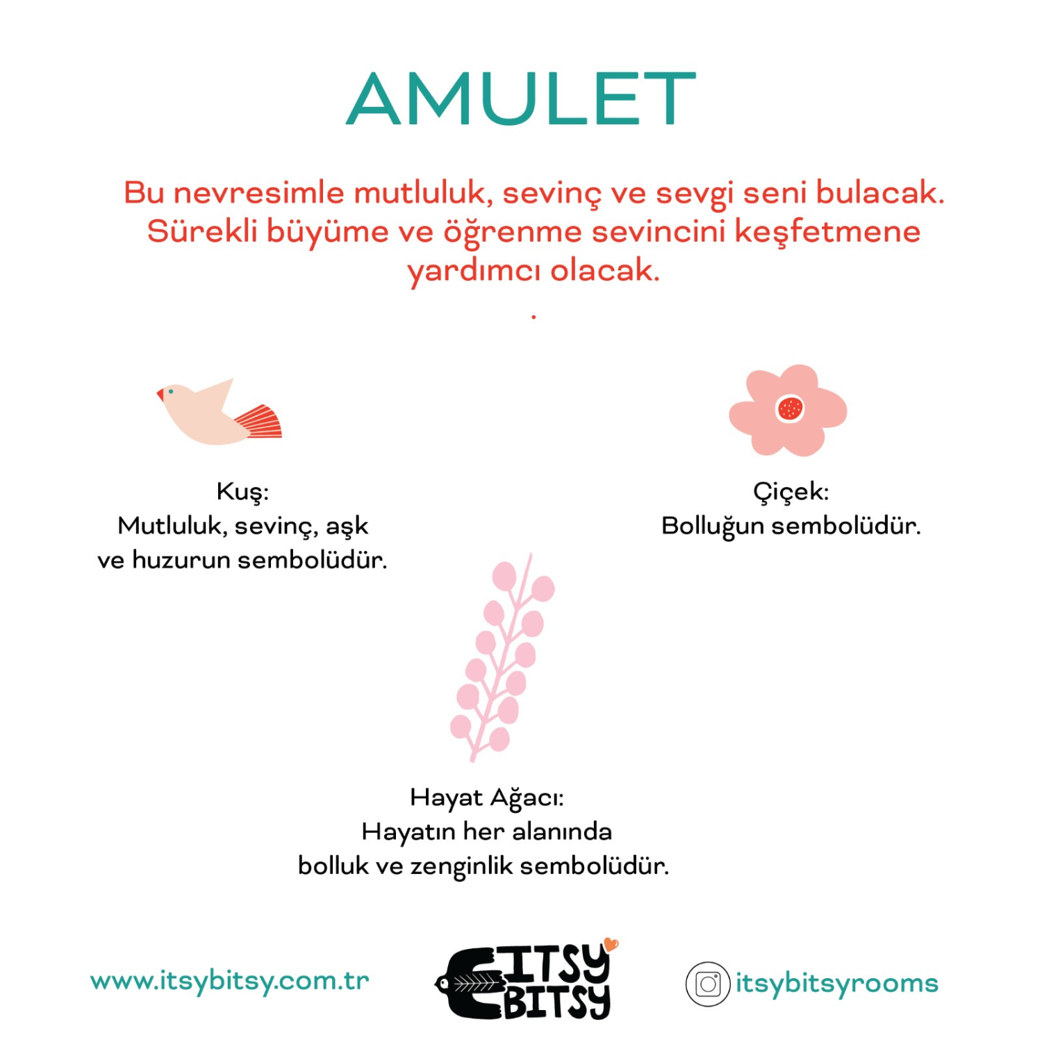 Amulet Bebek Nevresim Seti, Pembe, 100x150cm