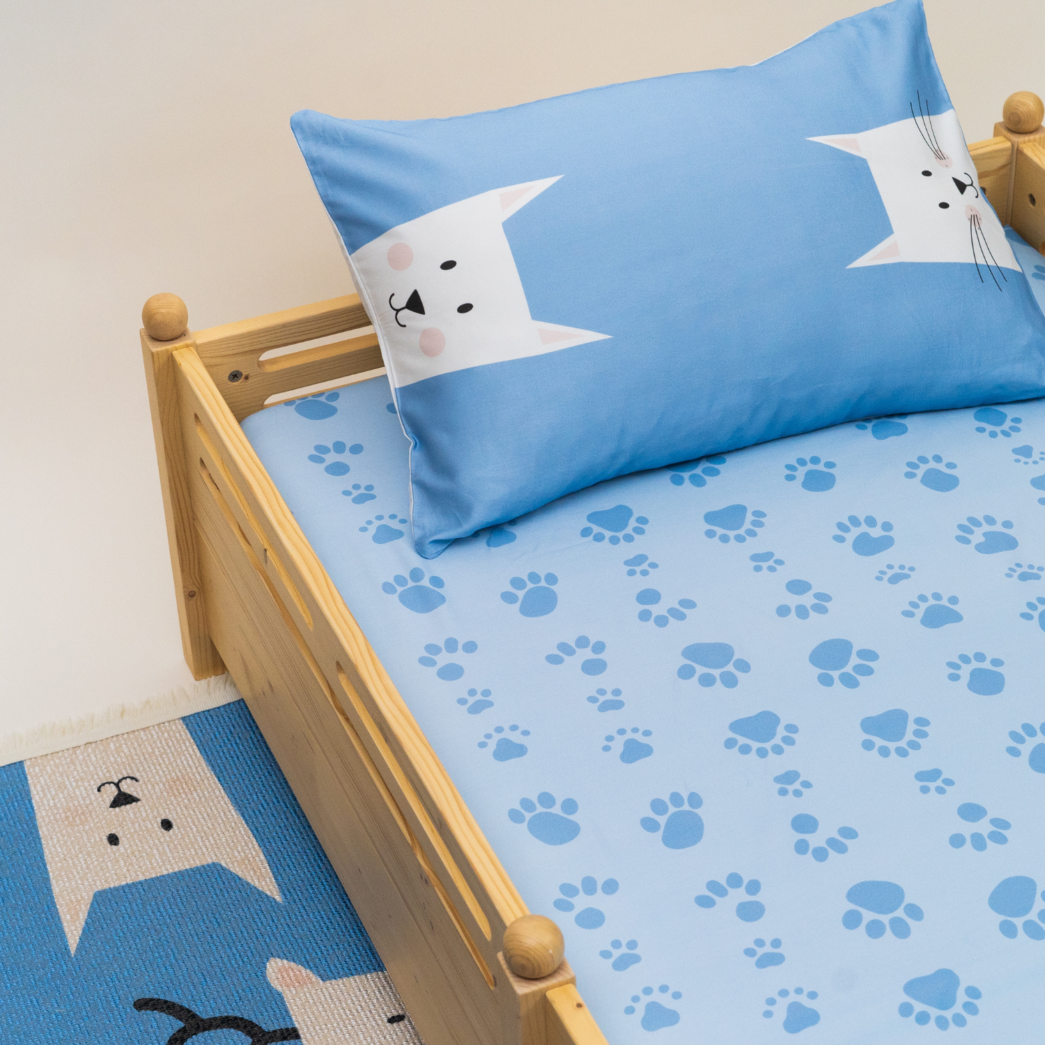 Paws and Claws Tek Kişilik Çarşaf Seti, Çok Renkli, 90x190cm