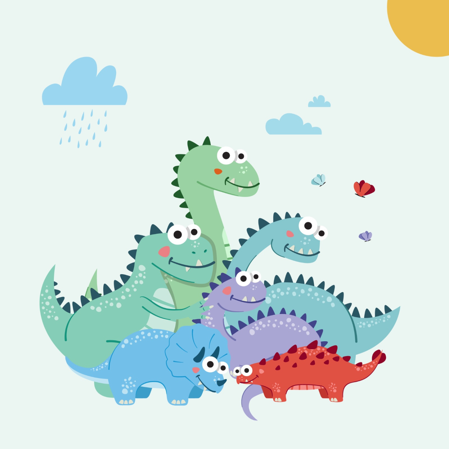 Dinotopia Aplik Başlığı , Mint Yeşili , 13.5x16cm