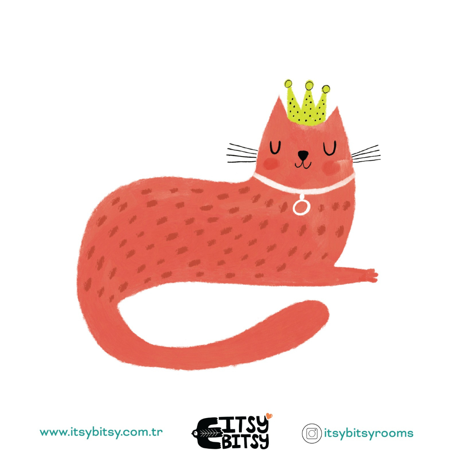 Kitty of Queens Çift Taraflı Pamuk Saten Pembe Çocuk Nevresim Seti 140x200cm