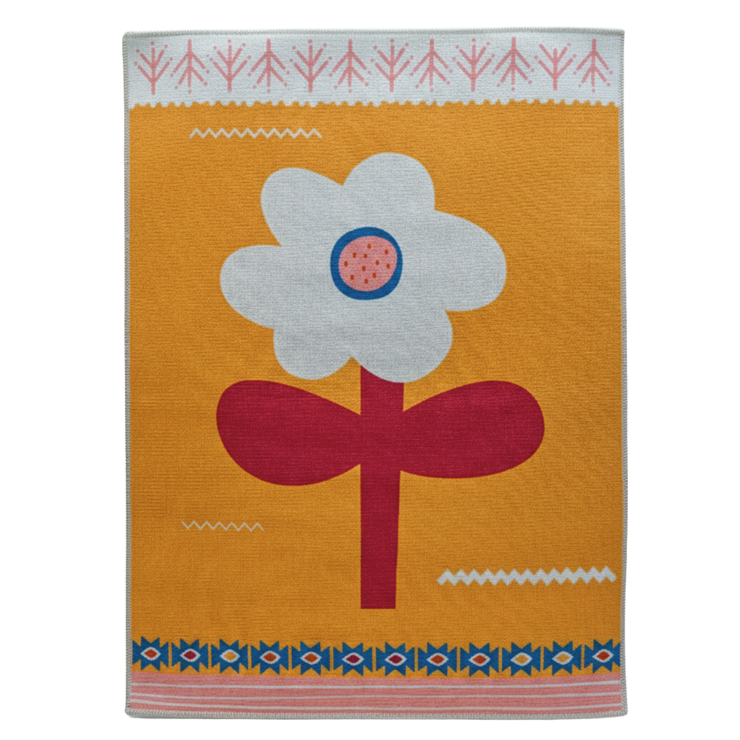 Big Flower Çocuk Halısı, Sarı, 120x160cm