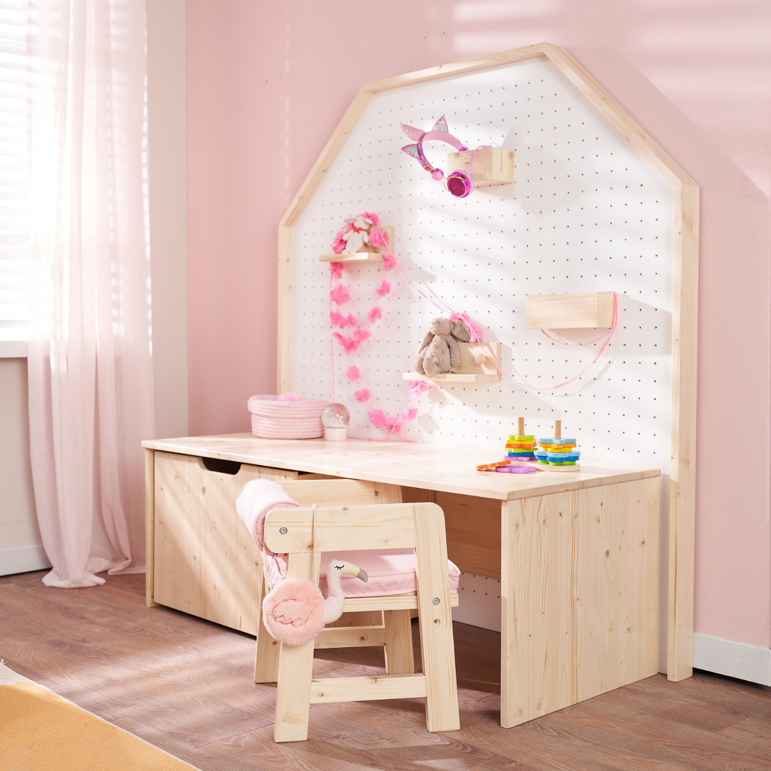 Tekerlekli İkili Oyuncak Depolama Ünitesi - Büyük Boy