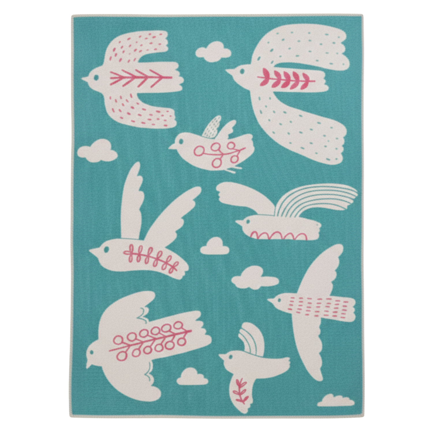 Bird of Life Çocuk Halısı, Mint Yeşili, 120x160cm
