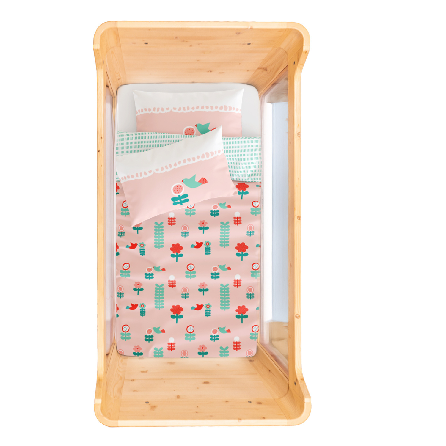 Amulet Bebek Nevresim Seti, Pembe, 100x150cm