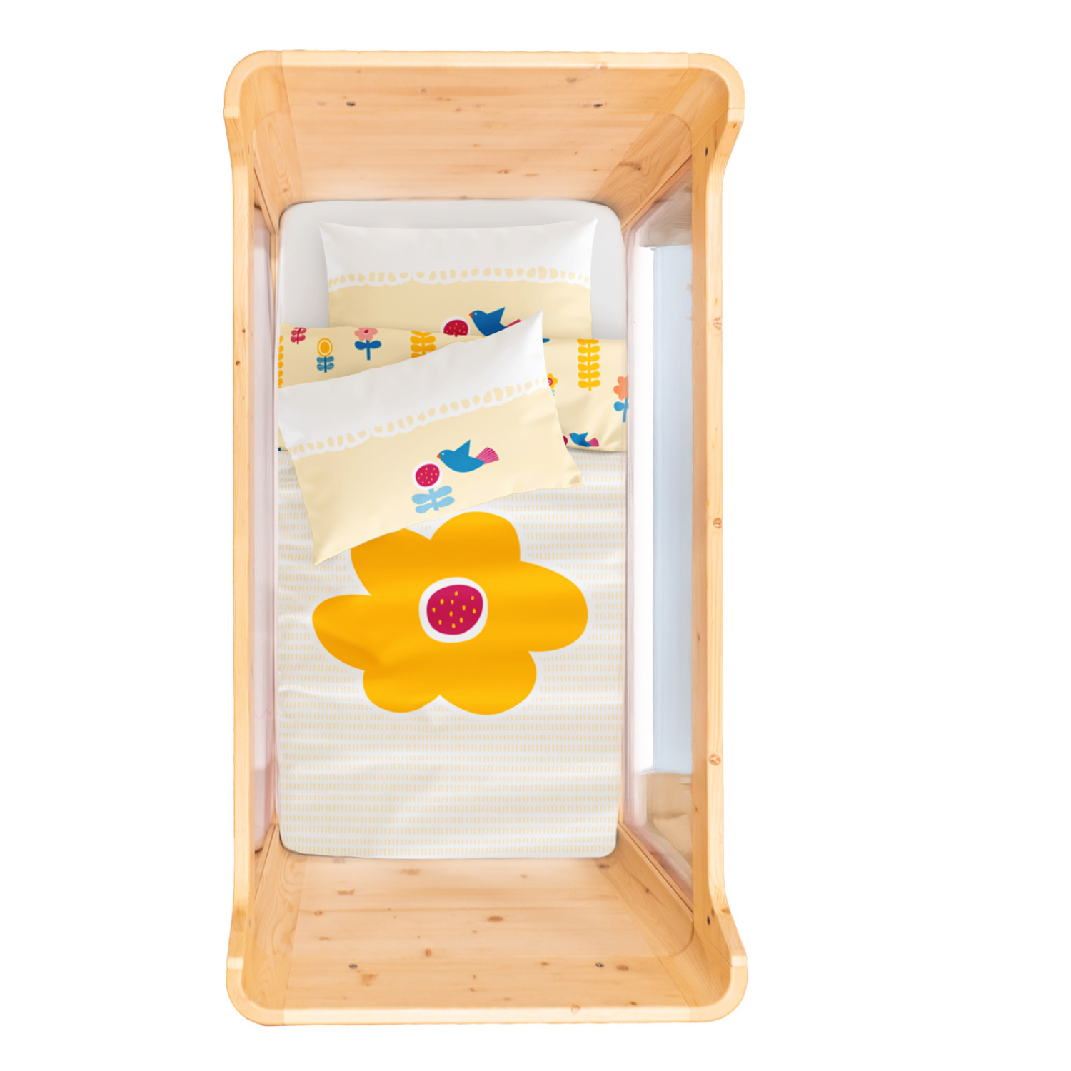 Amulet Bebek Nevresim Seti, Sarı, 100x150cm