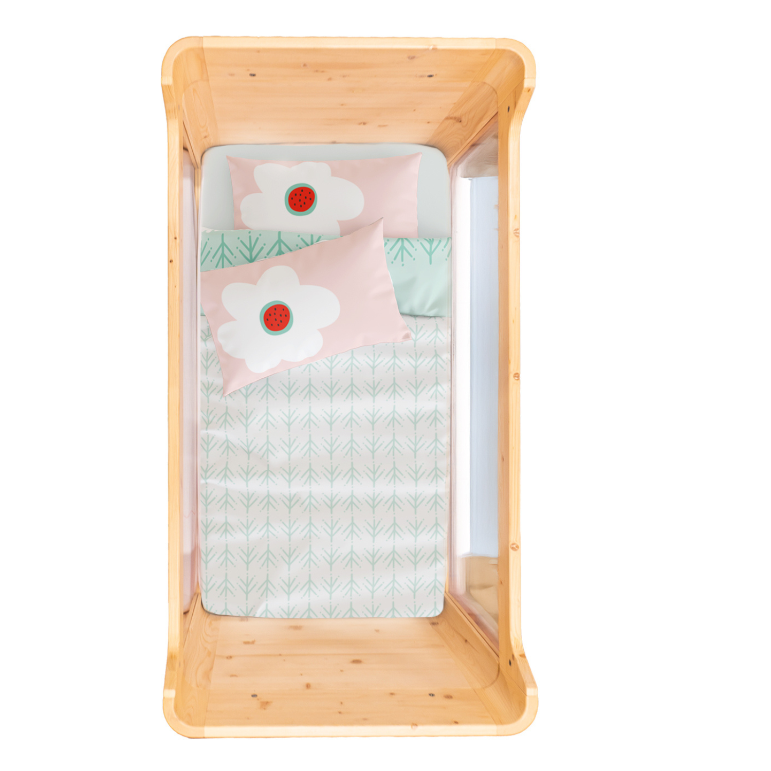 Big Flower Bebek Nevresim Seti, Pembe, 100x150cm