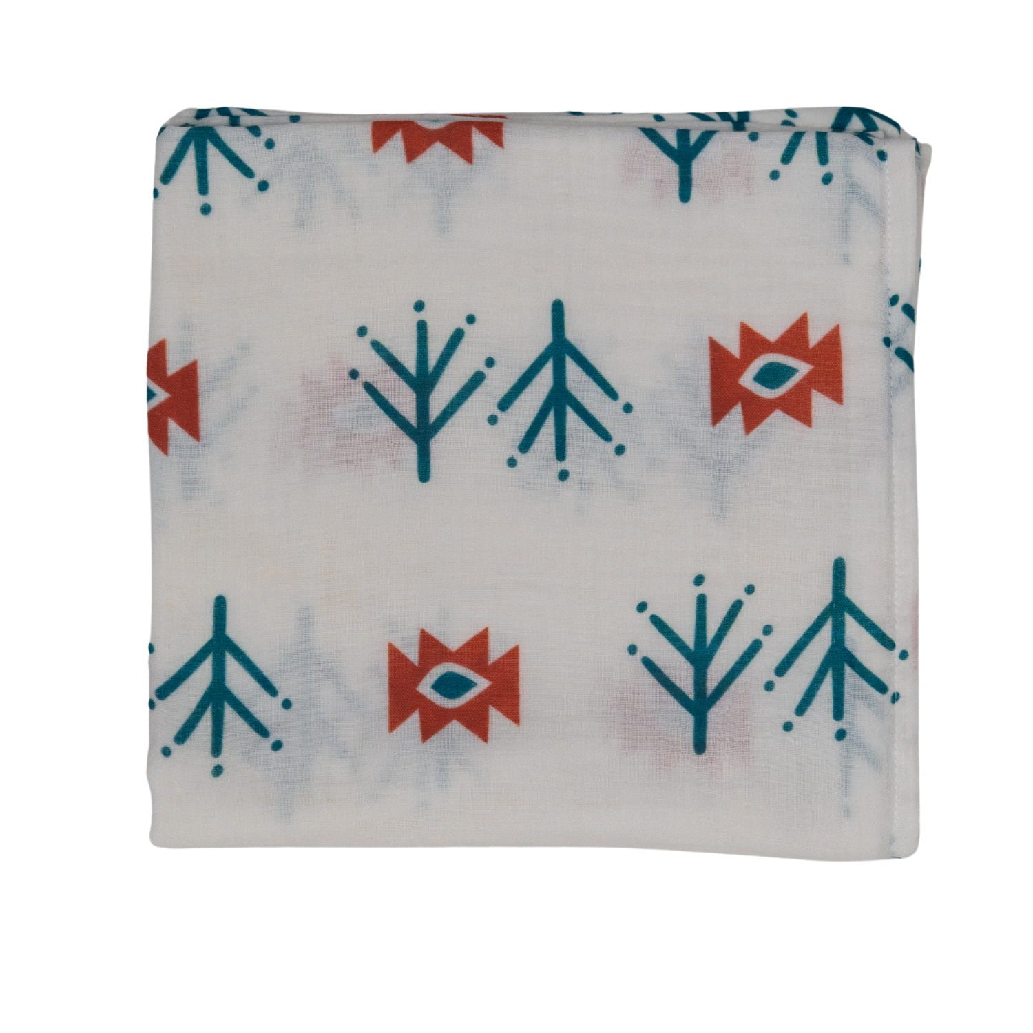 Big Flower Blossom Amulet, Müslin Bebek Örtüsü ,100x100 cm