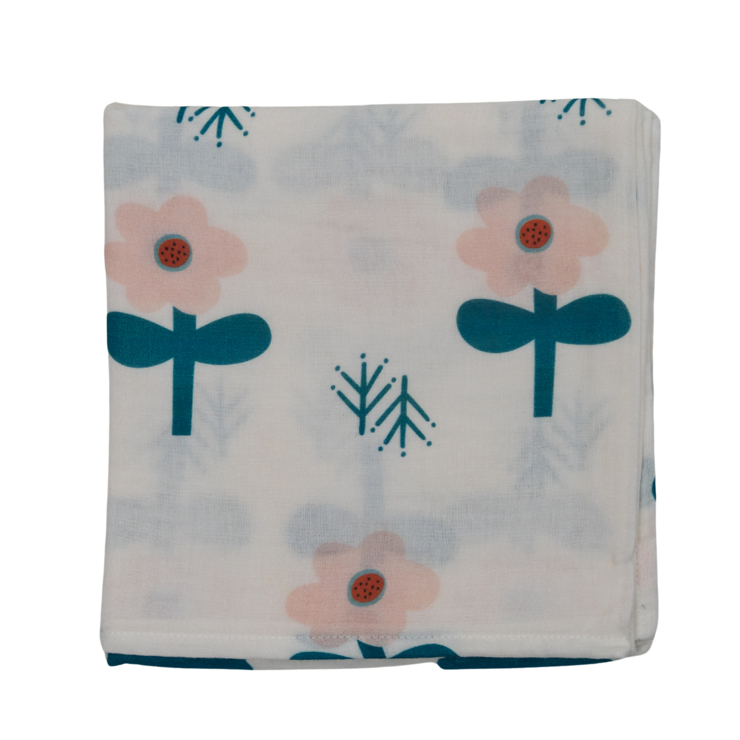 Big Flower Blossom, Müslin Bebek Örtüsü , 100x100 cm