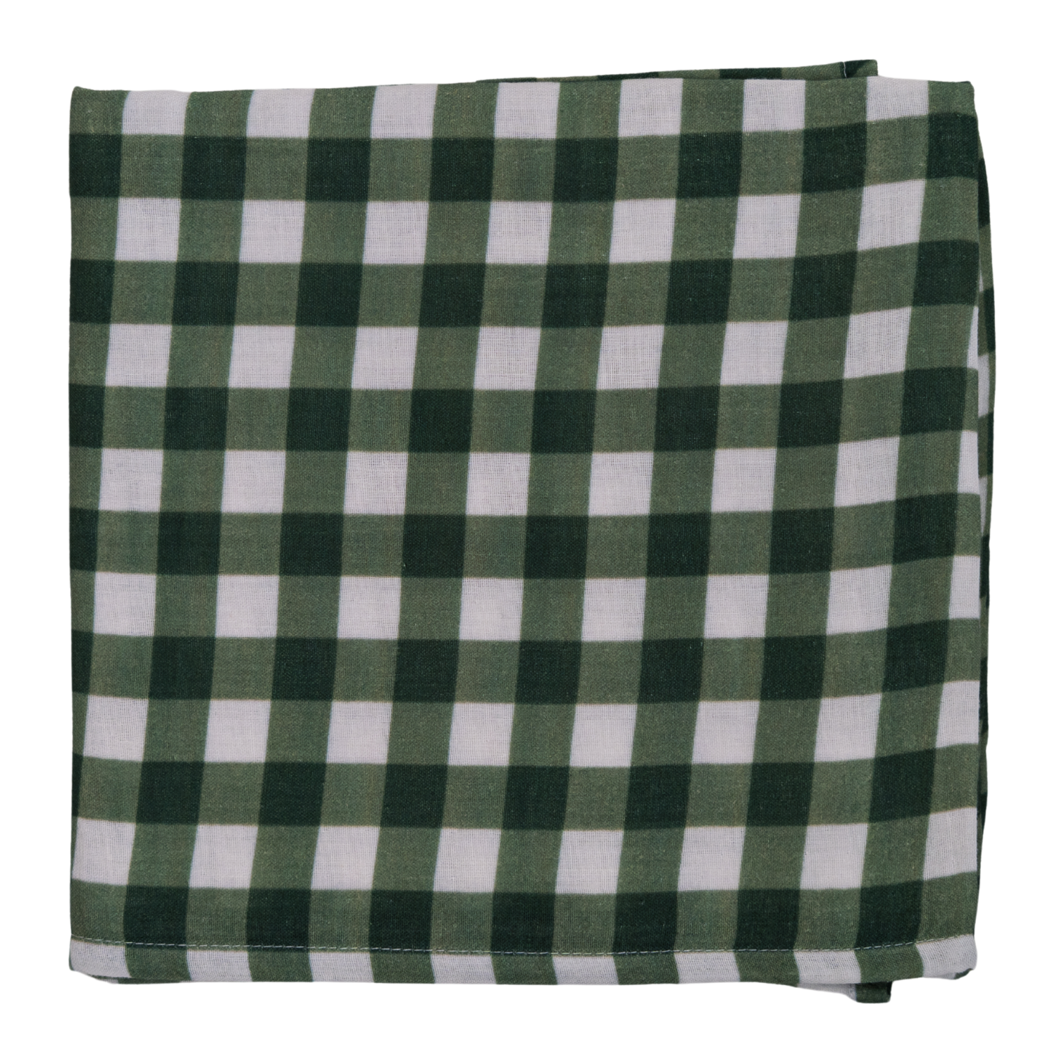 Petit Fleur Green Check , Müslin Bebek Örtüsü , 70x70 cm