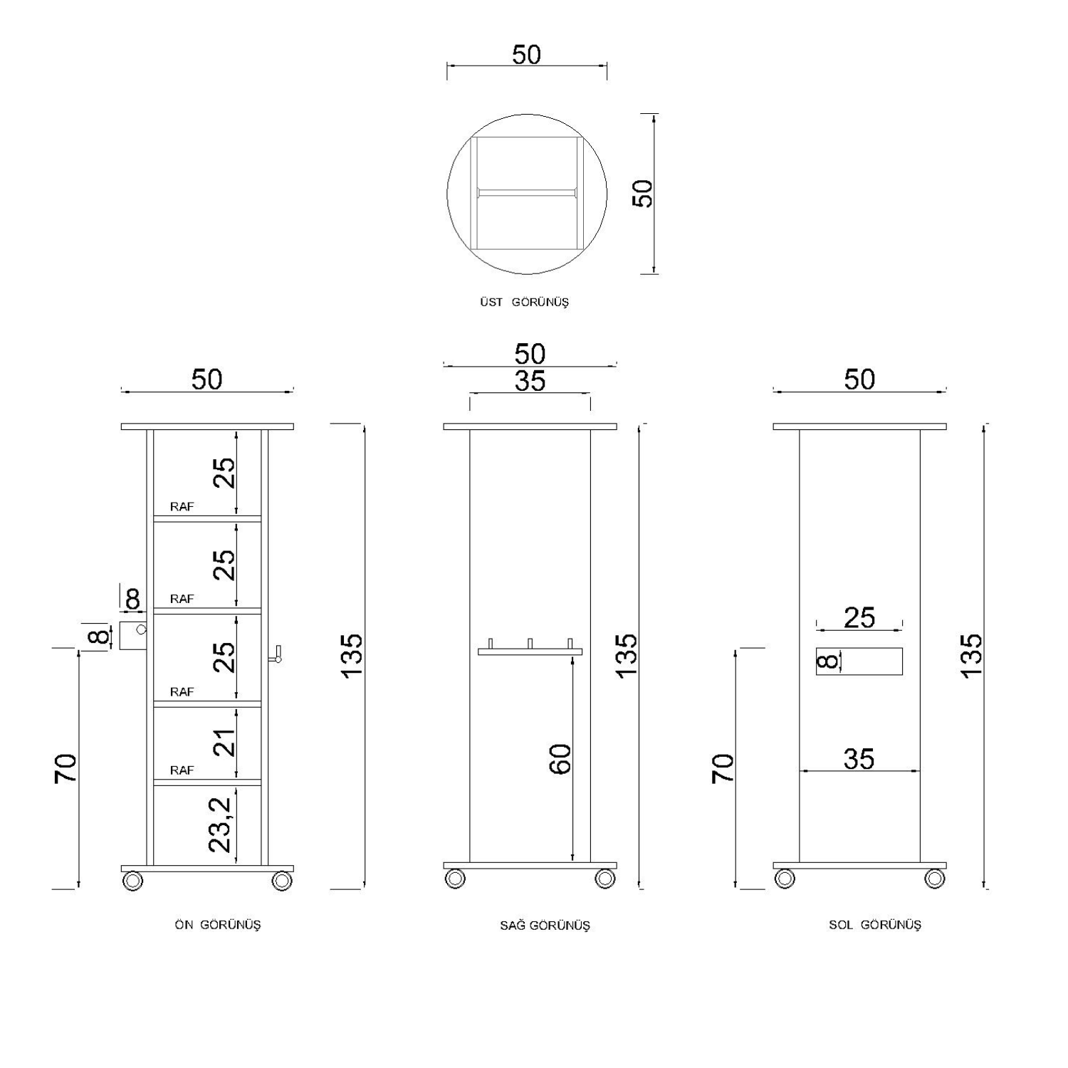 Tekerlekli Kitaplık