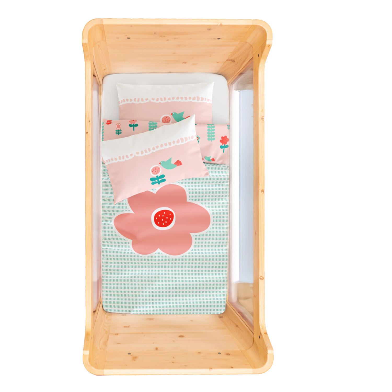 Amulet Bebek Nevresim Seti, Pembe, 100x150cm