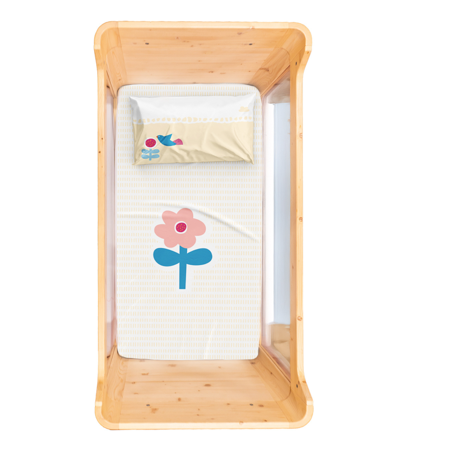 Amulet Bebek Çarşaf Seti, Sarı, 80x140cm