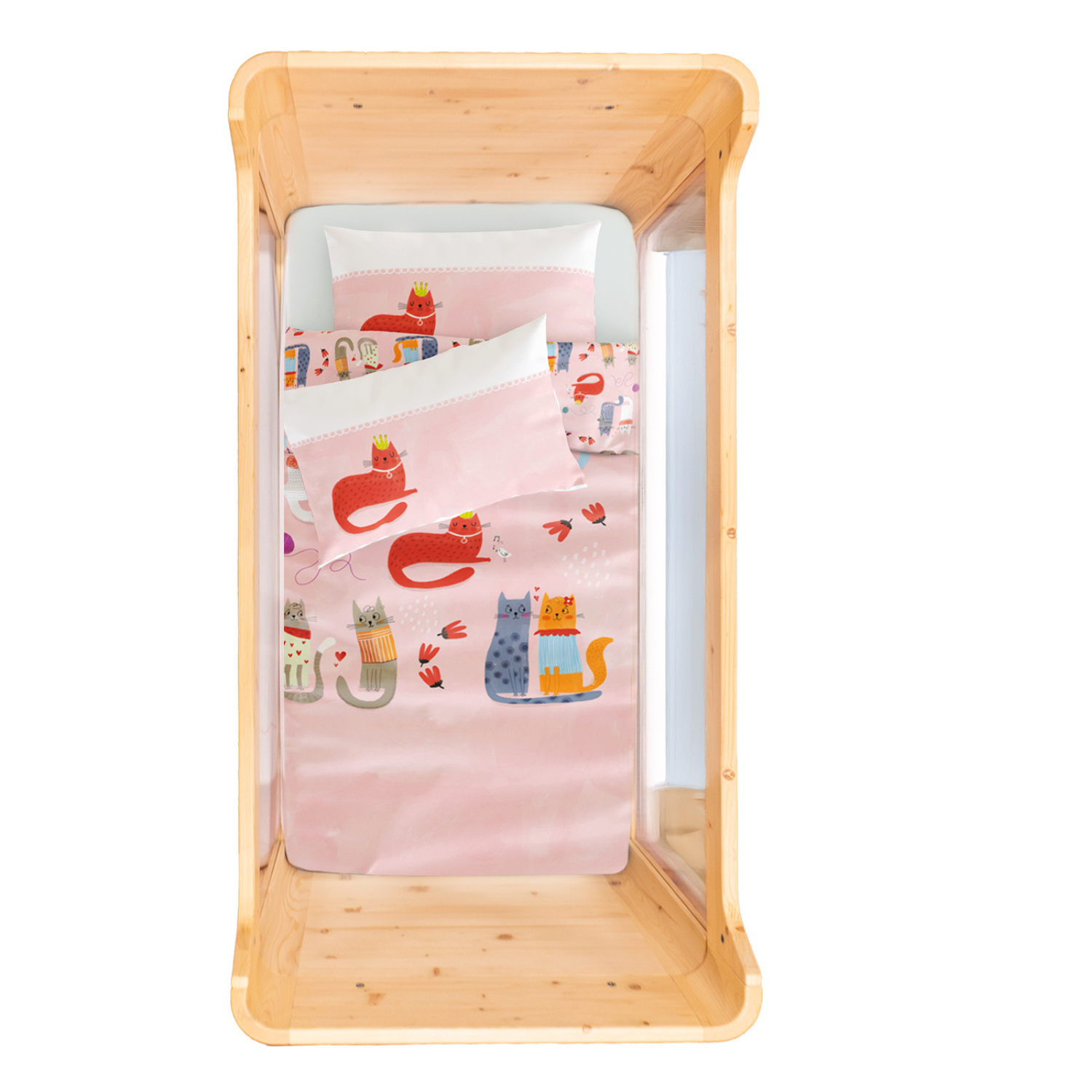 Kitty of Queens Bebek Nevresim Seti, Pembe, 100x150cm