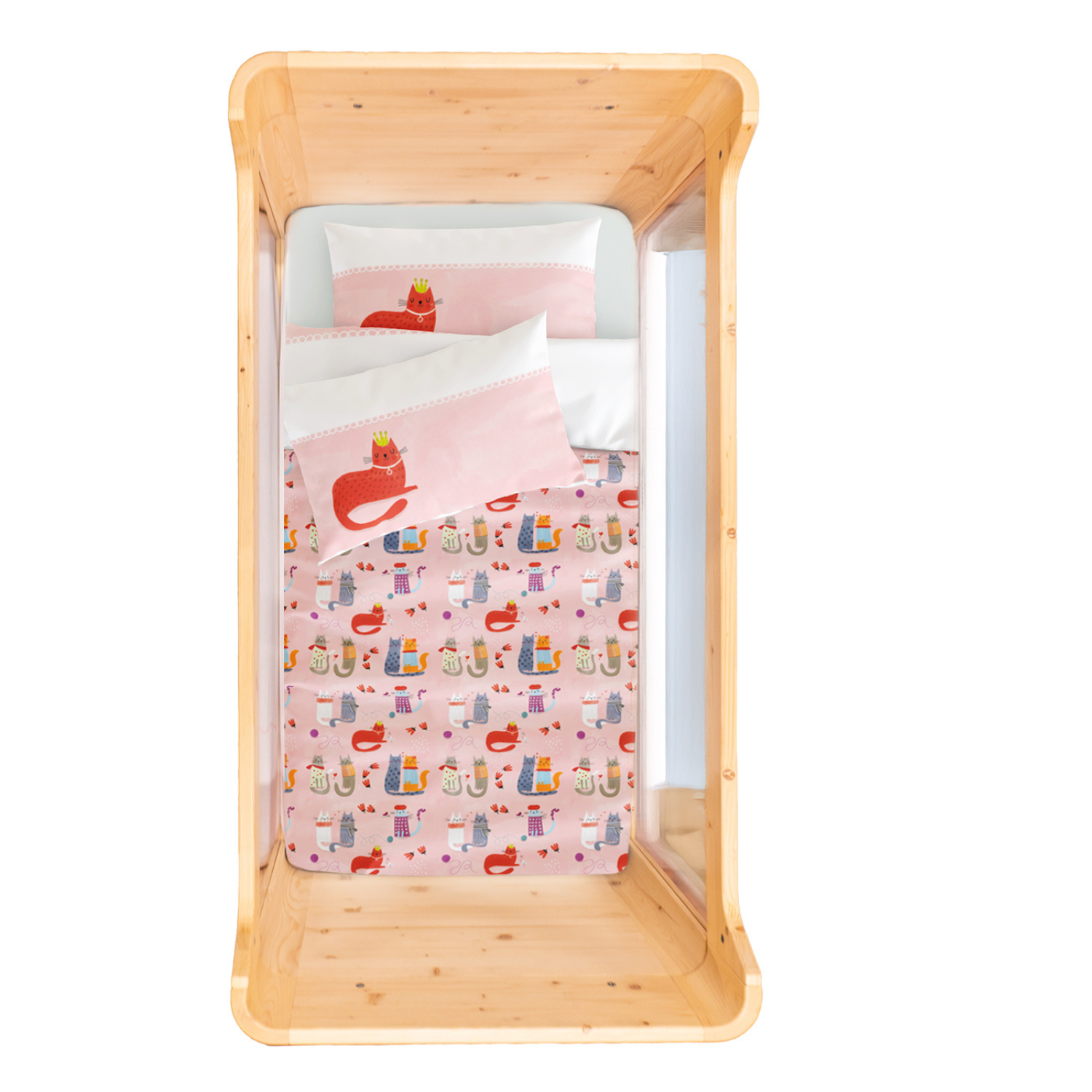 Kitty of Queens Bebek Nevresim Seti, Pembe, 100x150cm