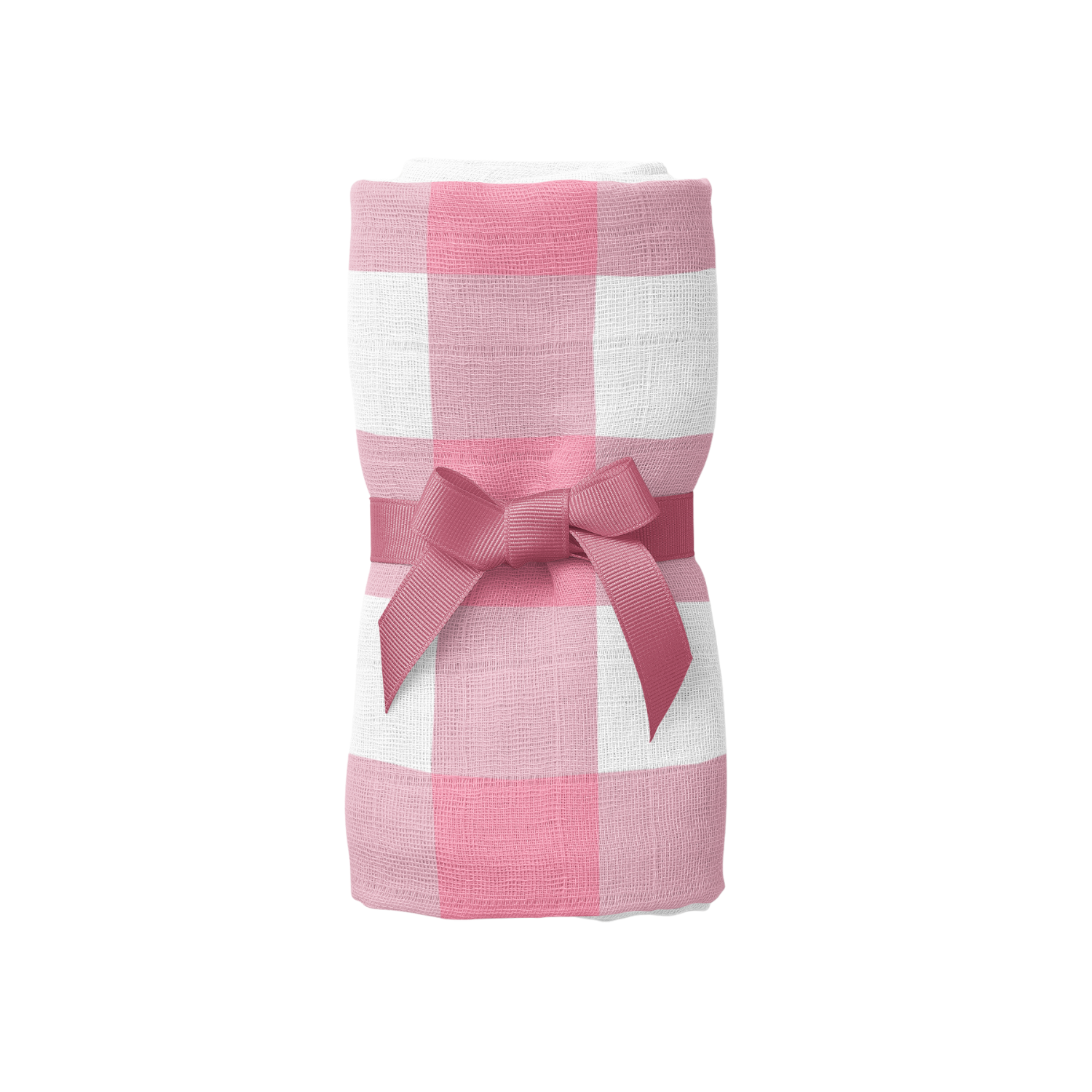 Bird of Life Pink Check , Müslin Bebek Örtüsü , 100x100 cm