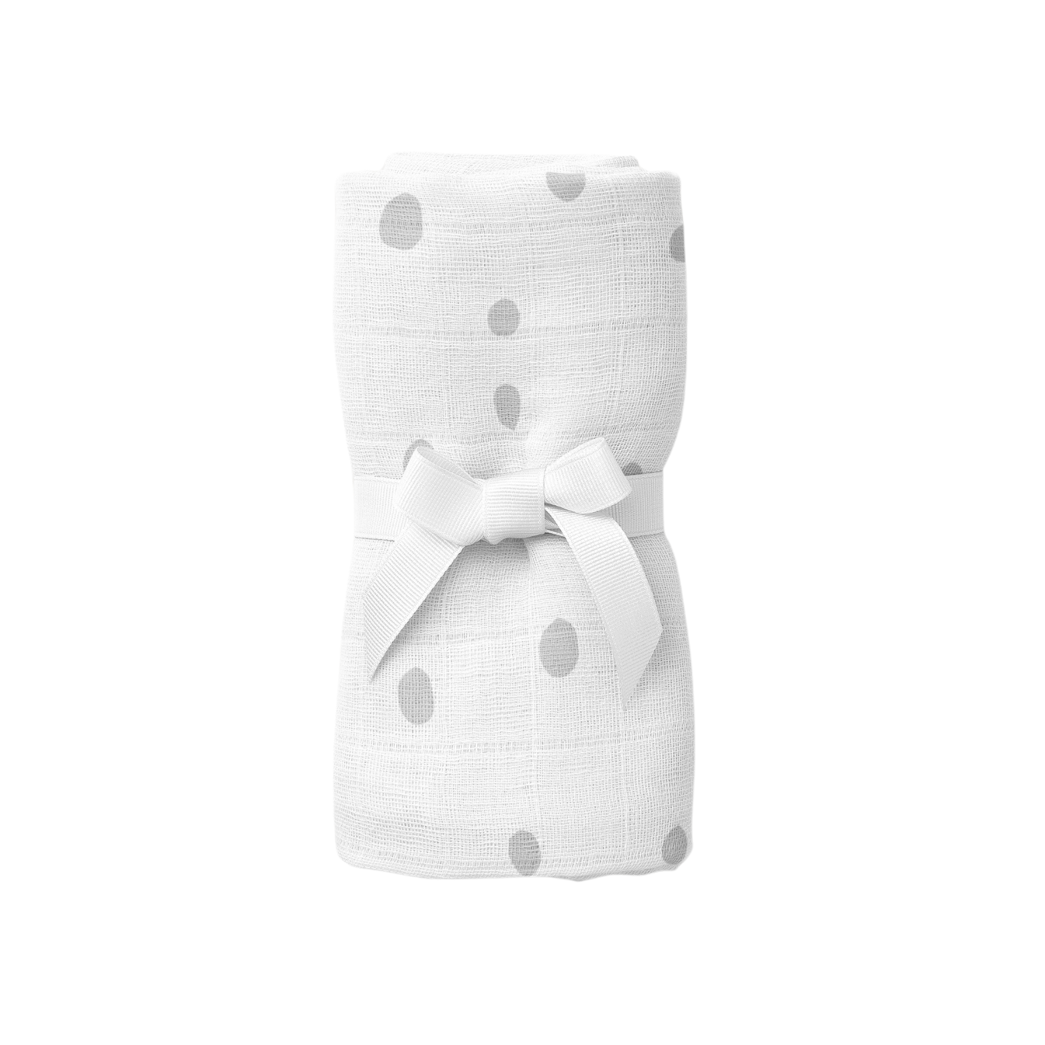 Bird of Life Gri Dots , Müslin Bebek Örtüsü , 100x100 cm