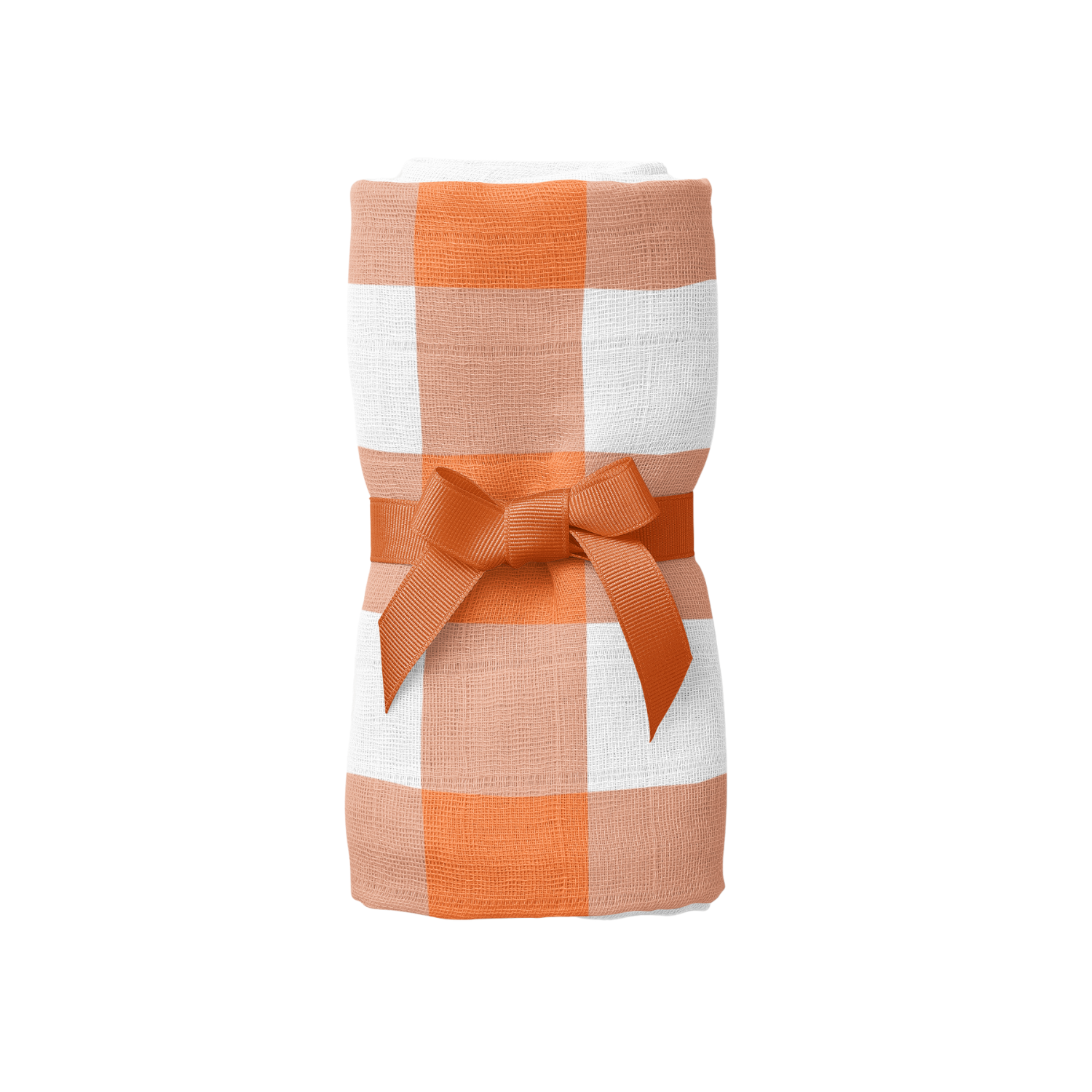 Bird of Life Orange Check , Müslin Bebek Örtüsü , 70x70 cm