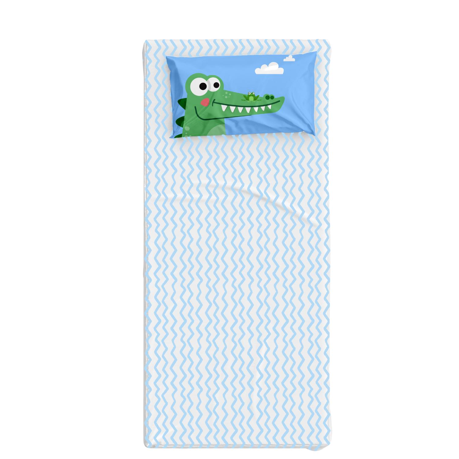 Croc-a-Dream Tek Kişilik Çarşaf Seti, Çok Renkli, 90x190cm