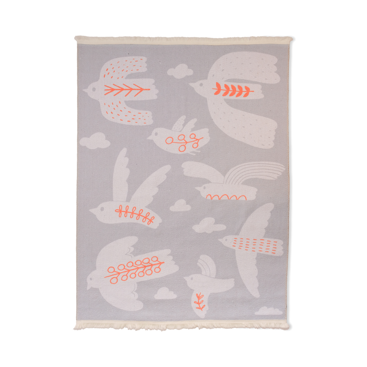 Bird of Life Çocuk Halısı, Gri, 120x160cm