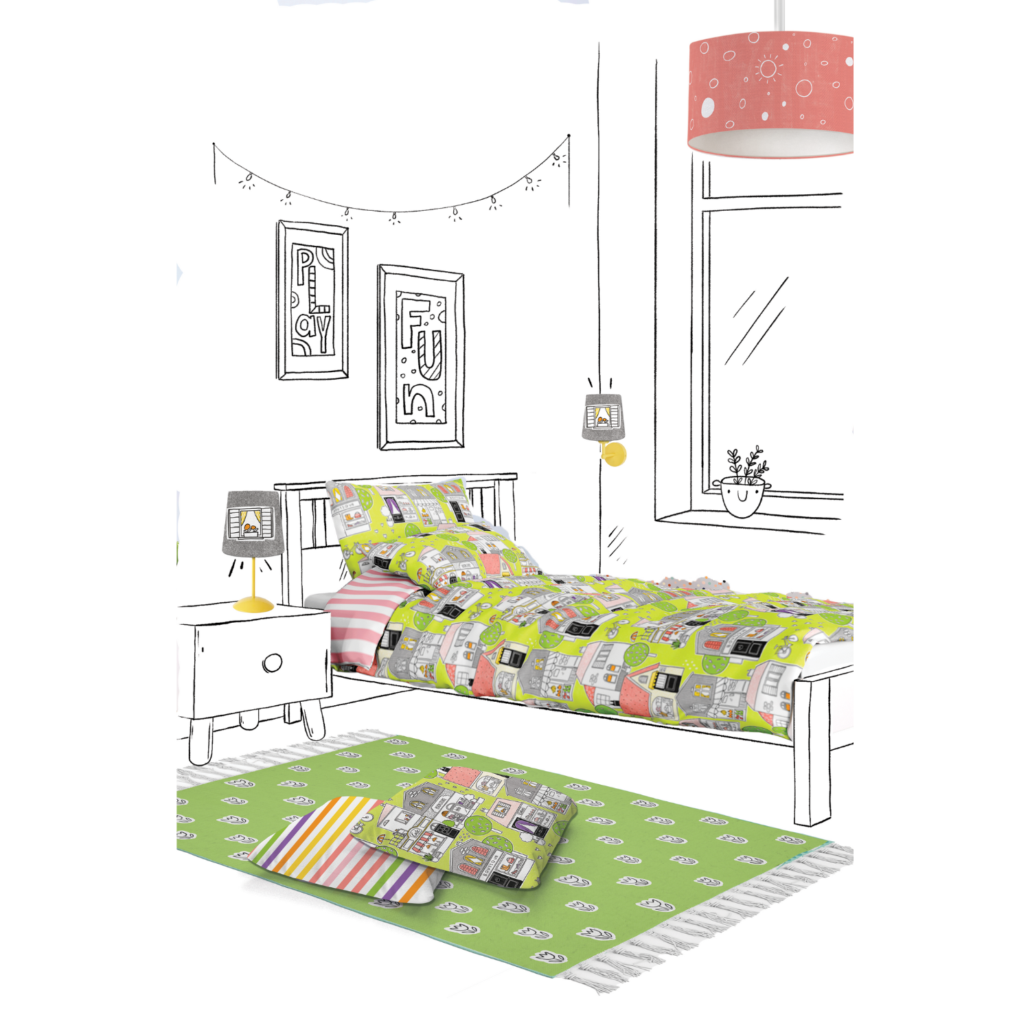 Neighbors Çocuk Halısı, Çok Renkli, 120x160cm