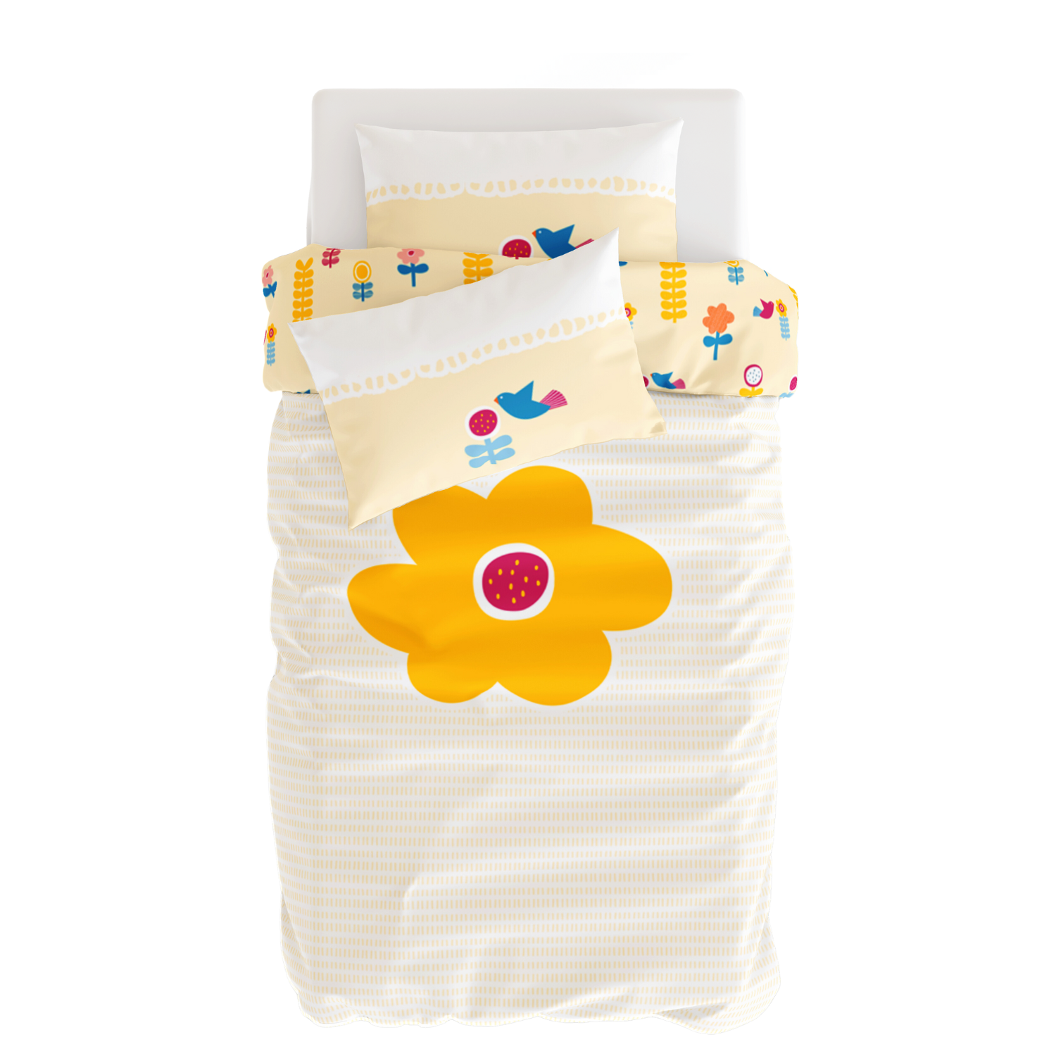 Amulet Bebek Nevresim Seti, Sarı, 100x150cm