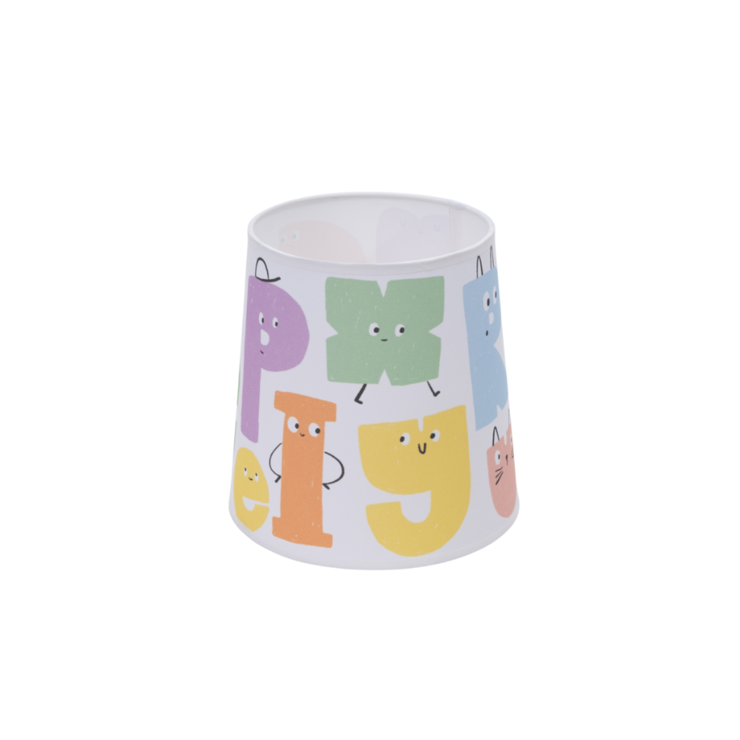 Alphabed Başucu Aydınlatma Başlığı, Çok Renkli, 16x20cm