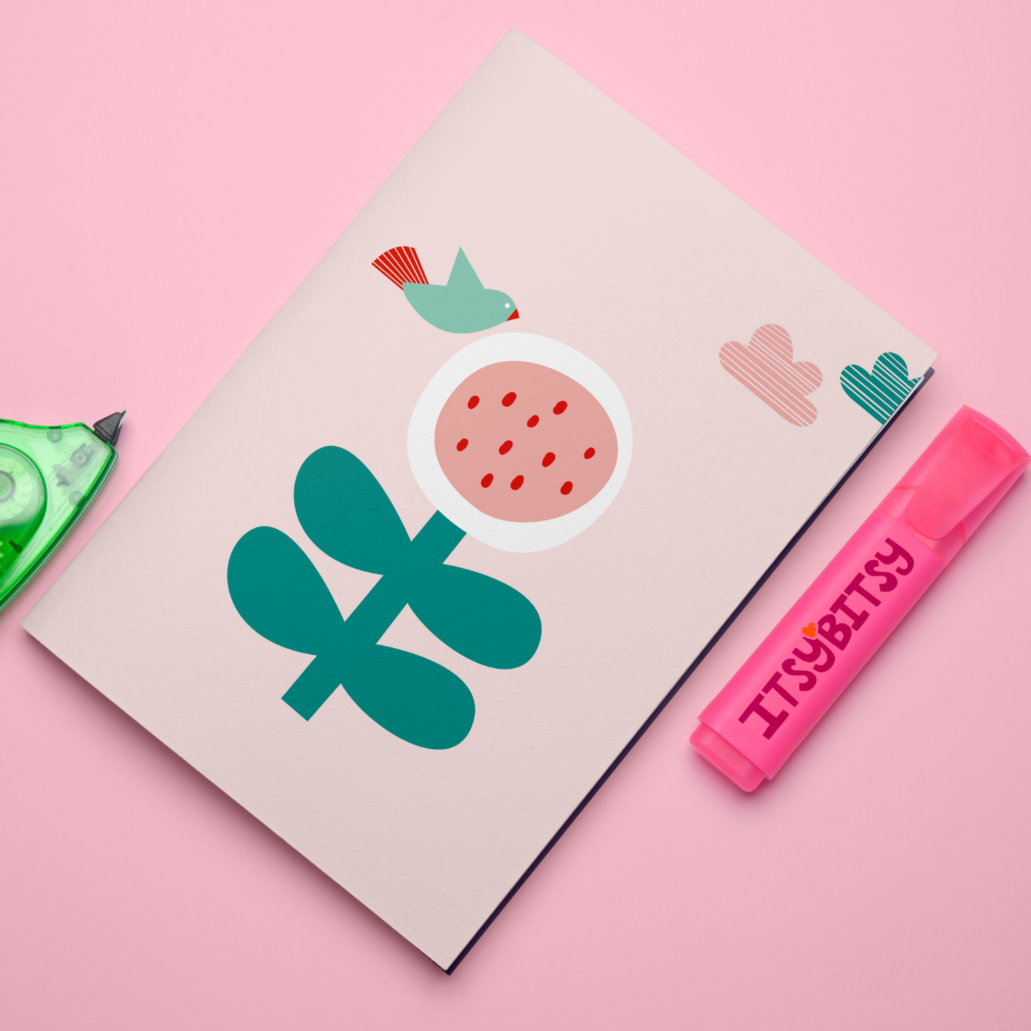 Amulet Defter ve Notluk Seti , Pembe