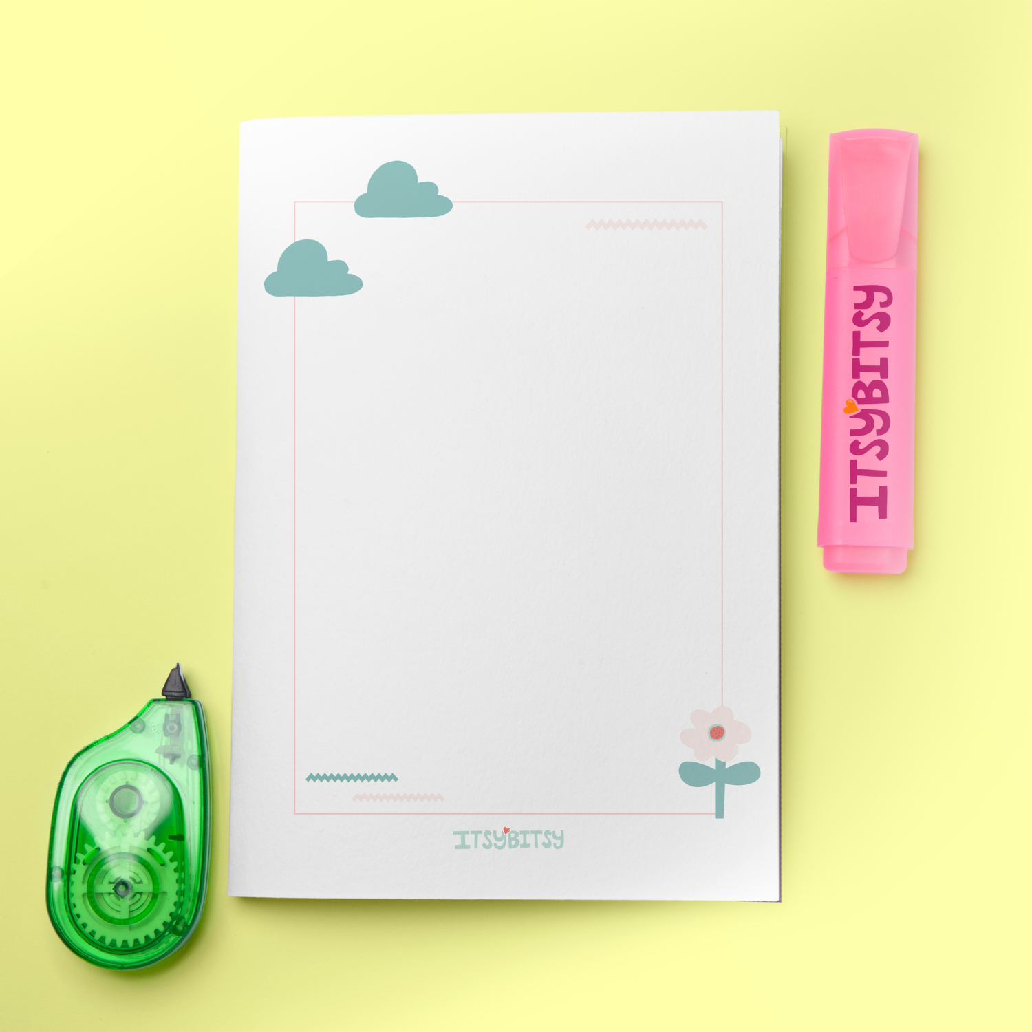 Big Flower Defter ve Notluk Seti , Pembe