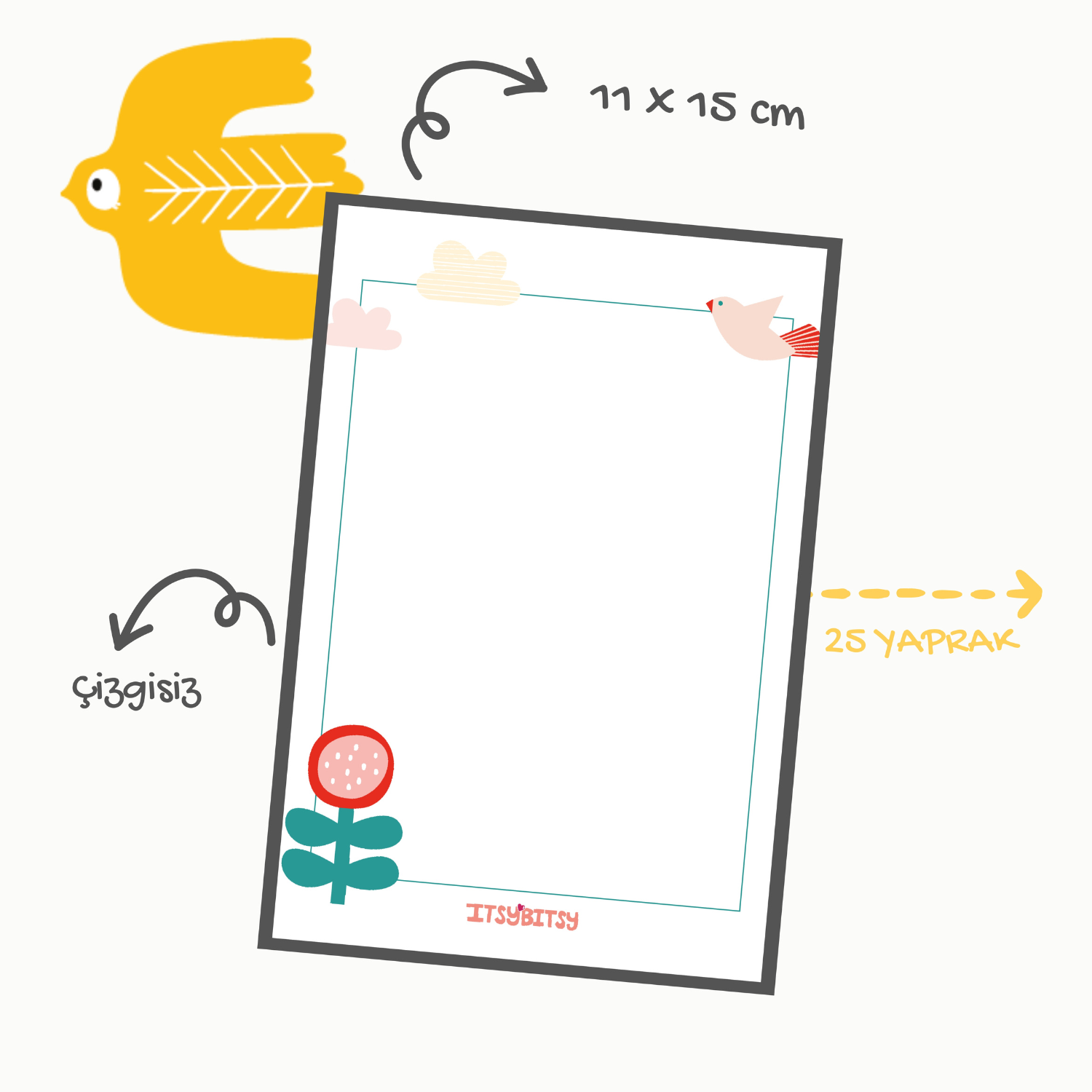 Amulet Defter ve Notluk Seti , Pembe