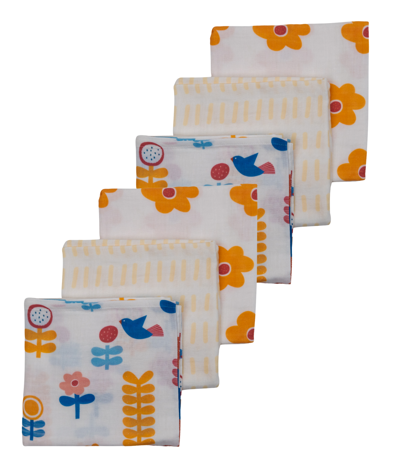 Amulet Lemon , Müslin Ağız Mendili , 40x40 cm 6'lı Set