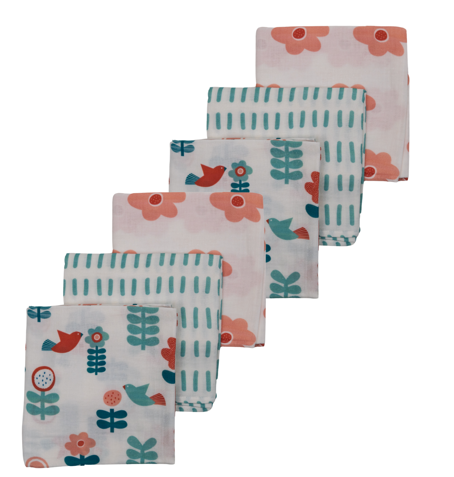 Amulet Blossom , Müslin Ağız Mendili , 40x40 cm 6'lı Set