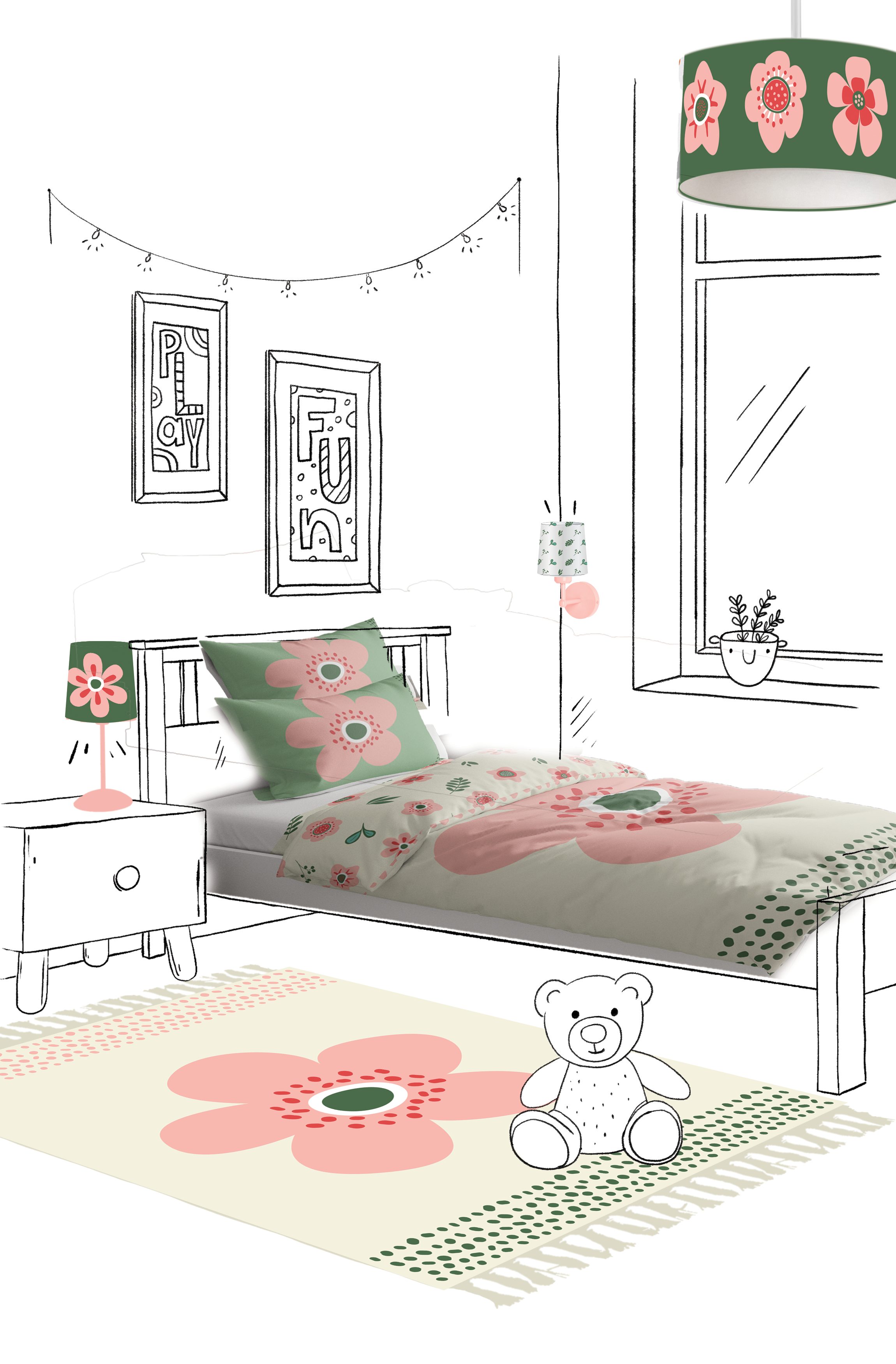 Petit Fleur Müslin  Nevresim Seti, Multicolor, 140x200cm