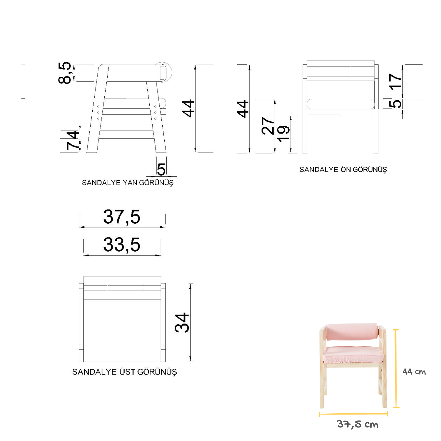Oyun Masası Sandalyesi