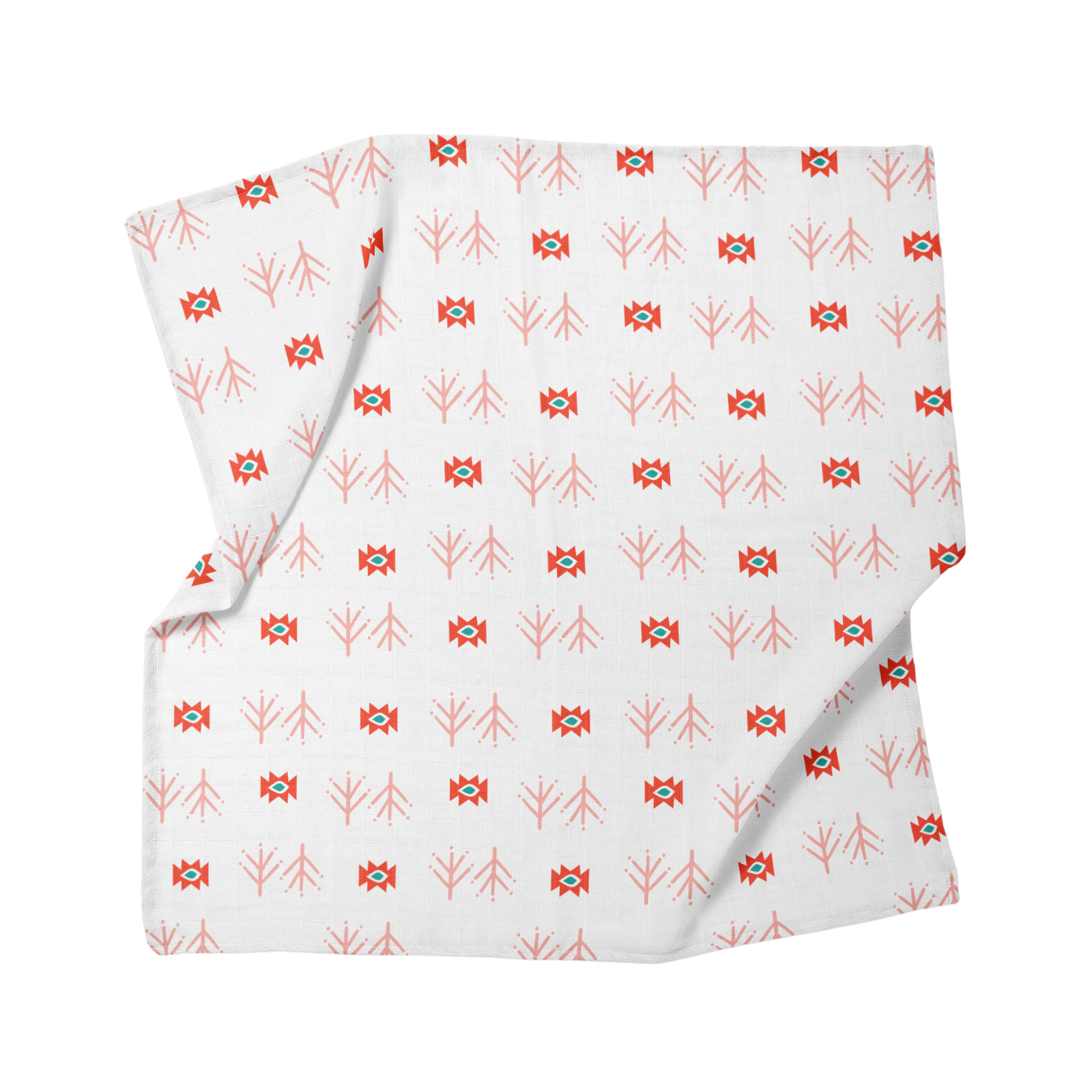 Big Flower Lemon Amulet, Müslin Bebek Örtüsü , 70x70 cm