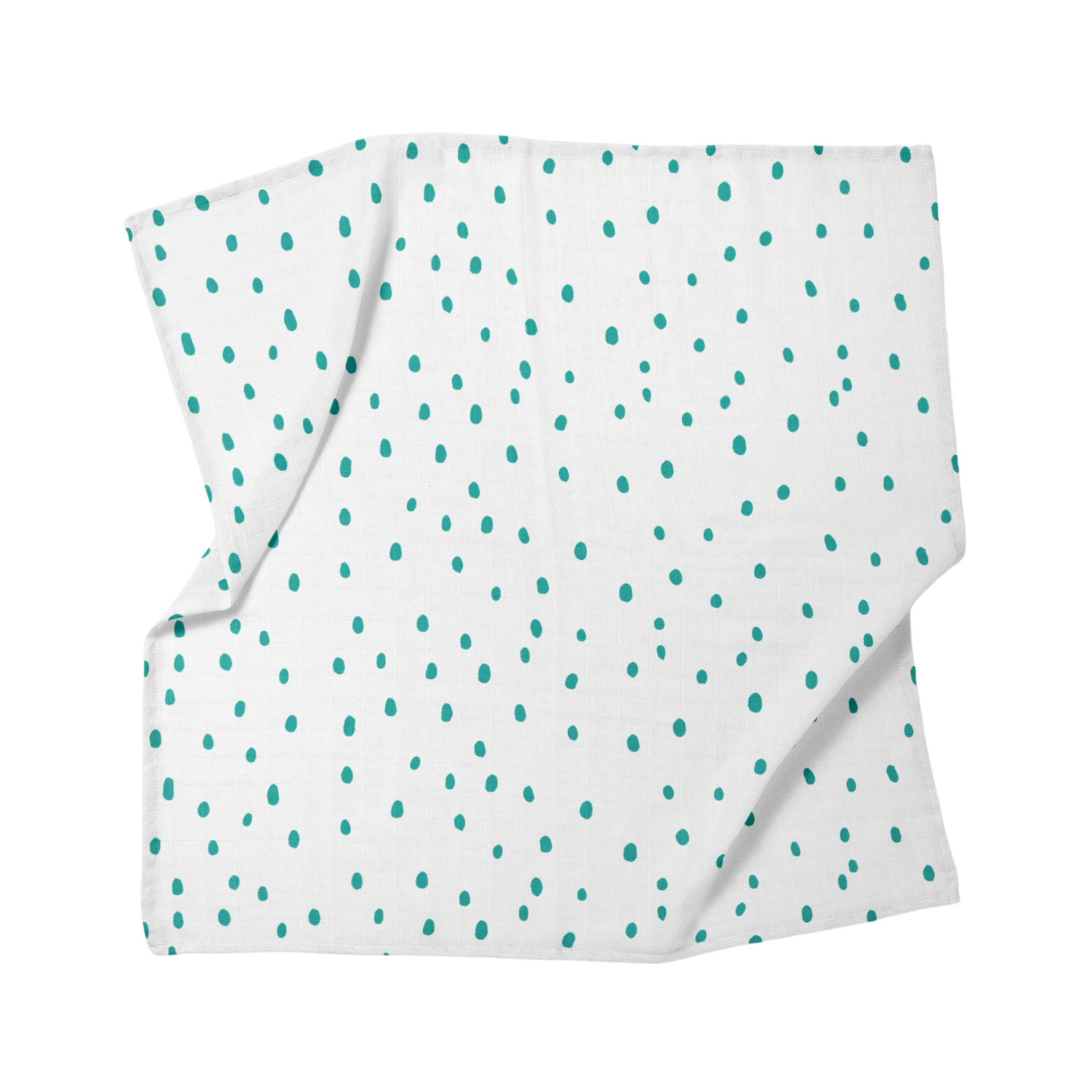 Bird of Life Mint Dots , Müslin Bebek Örtüsü , 100x100 cm