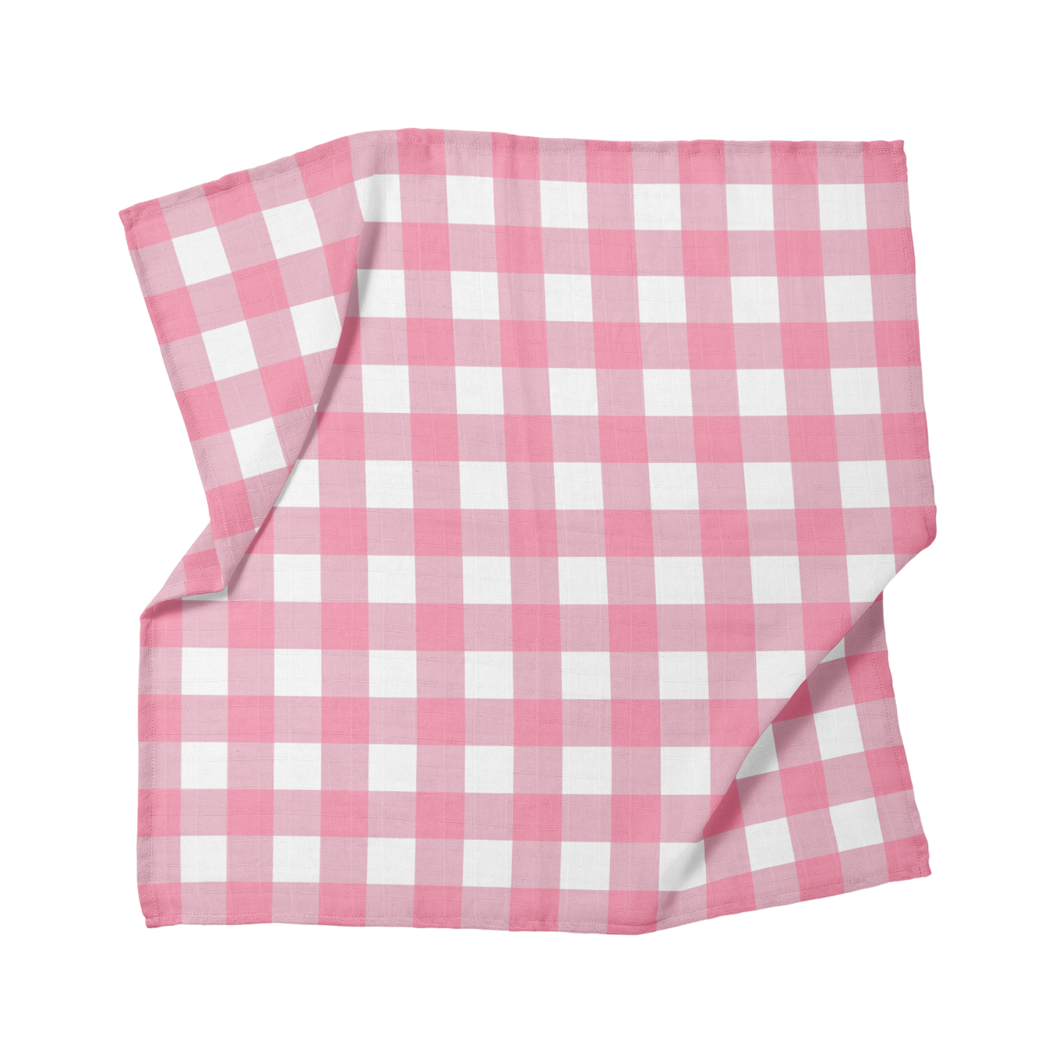 Bird of Life Pink Check , Müslin Bebek Örtüsü , 100x100 cm