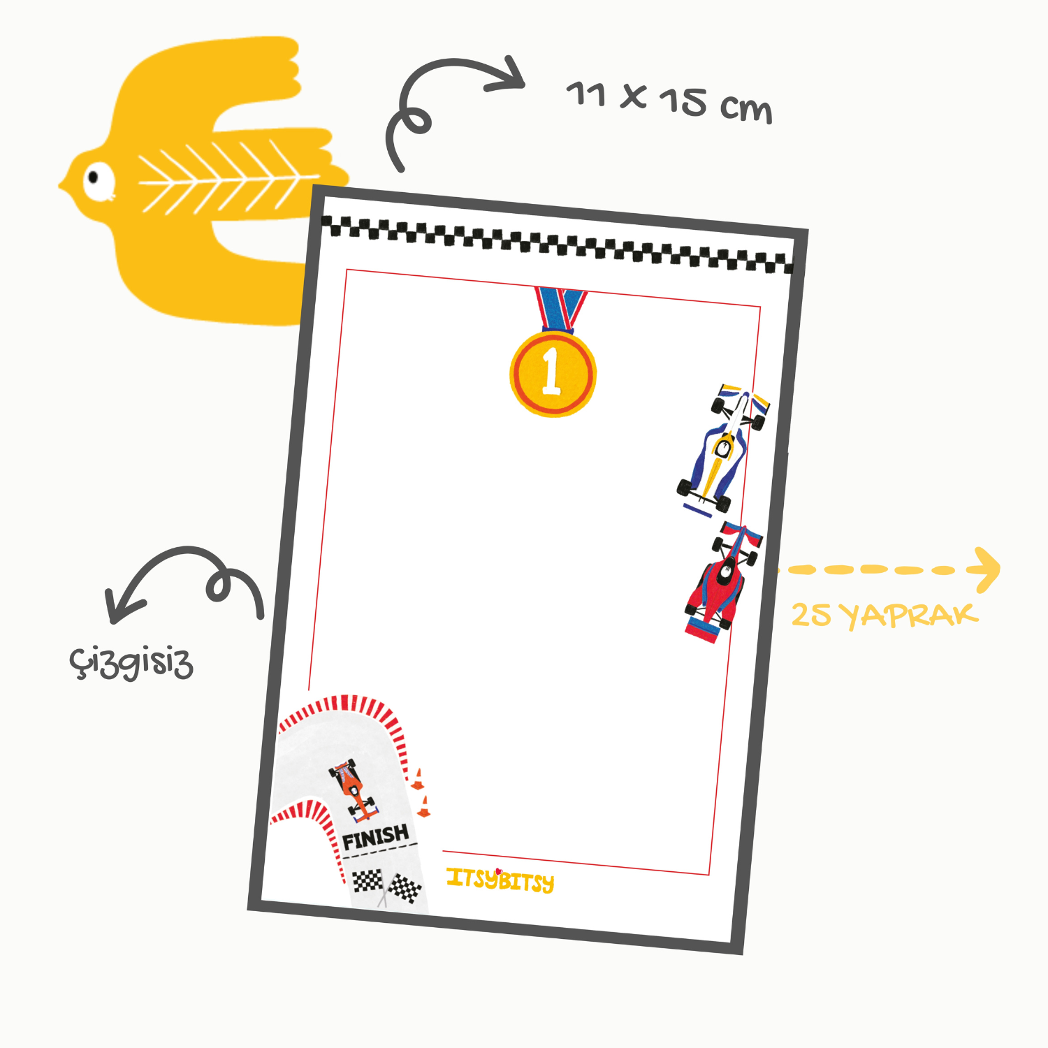 Ready Steady Go Defter ve Notluk Seti , Çok Renkli