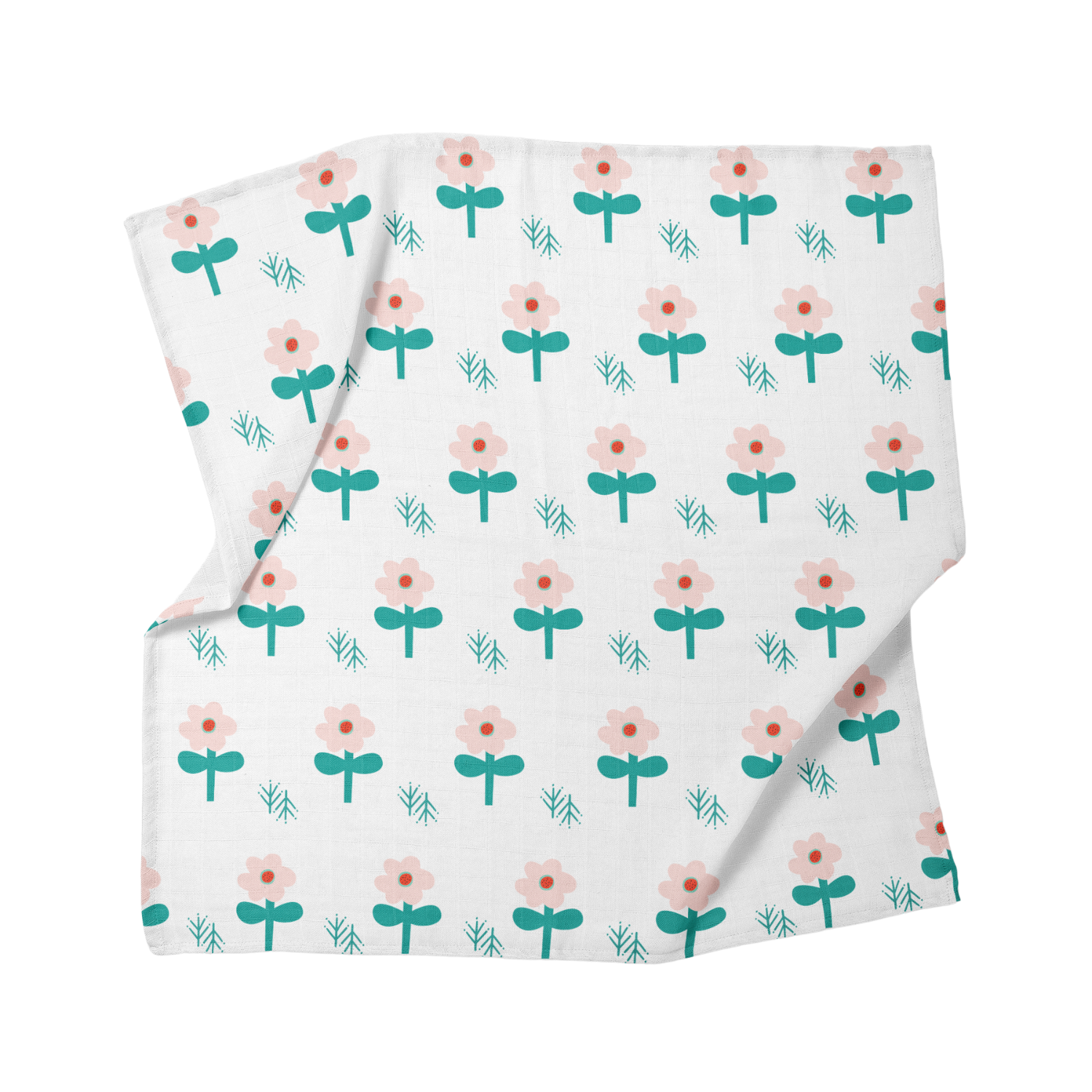 Big Flower Blossom, Müslin Bebek Örtüsü , 70x70 cm
